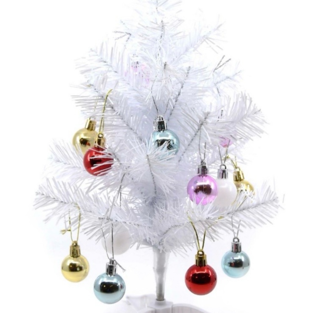 Vibrant Retro Style Holiday Tree with Ornaments